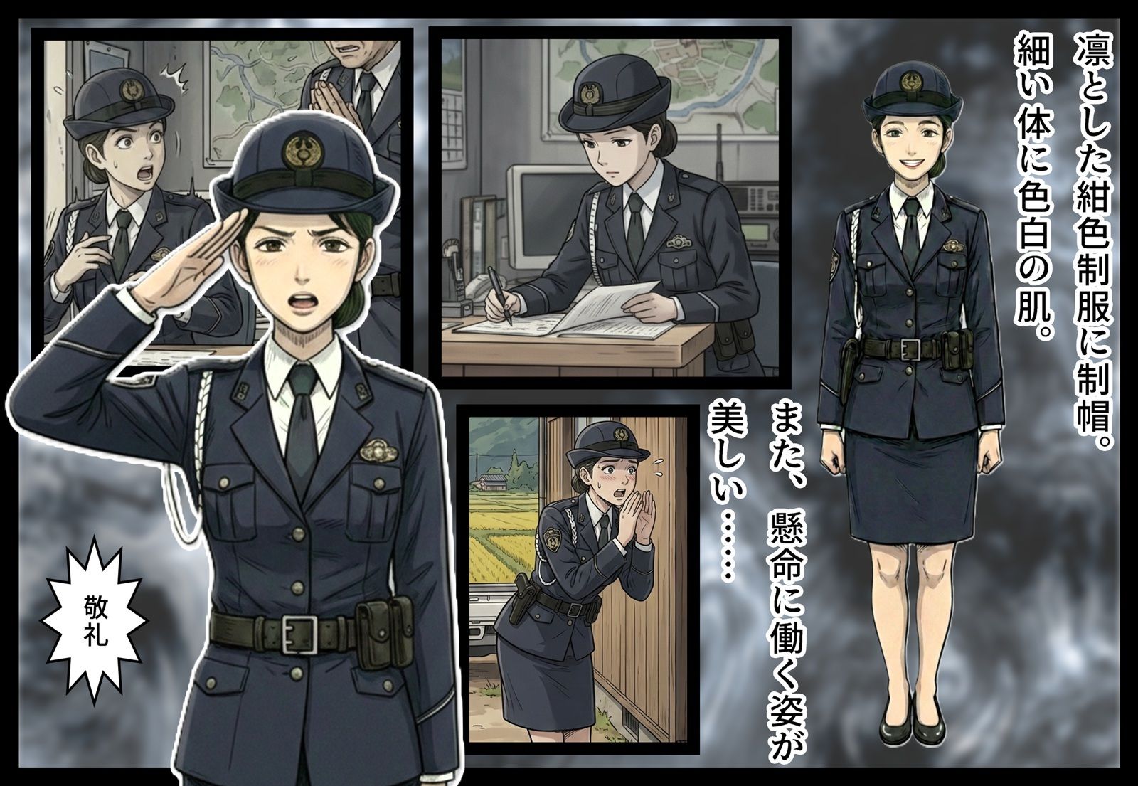 汚された紺色制服の女2 サンプル画像2