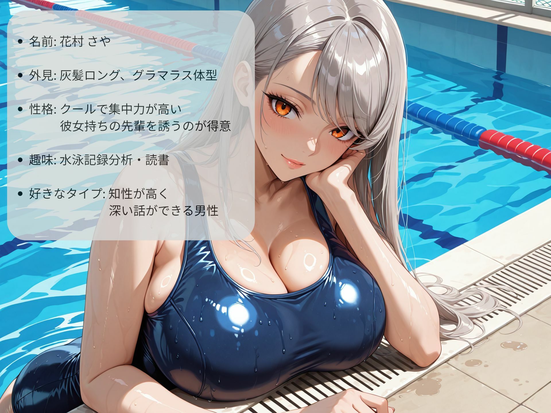 清純系巨乳JKのスク水逆NTR 〜彼女持ちの男を誘惑セックス〜  【4K高画質アニメ】 サンプル画像1