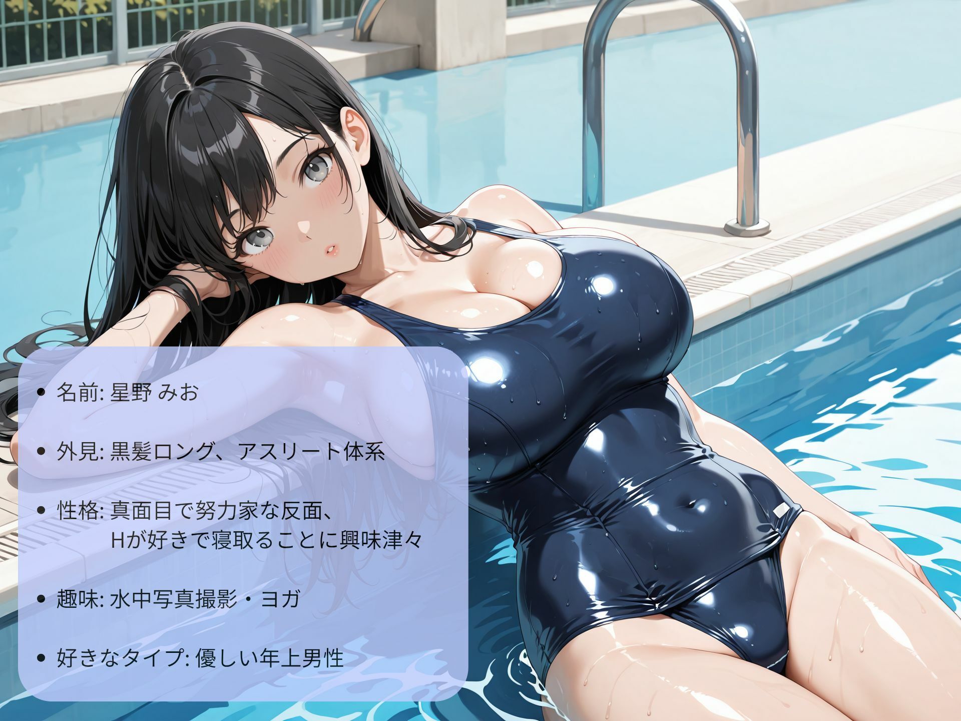 清純系巨乳JKのスク水逆NTR 〜彼女持ちの男を誘惑セックス〜  【4K高画質アニメ】 サンプル画像7