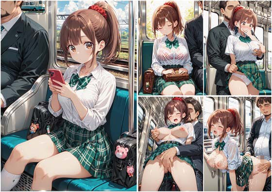 満員通学電車で中年おじさんに毎日痴●され続ける制服JK 〜声我慢の羞恥絶頂＆車内中出し孕ませ調教〜 サンプル画像9