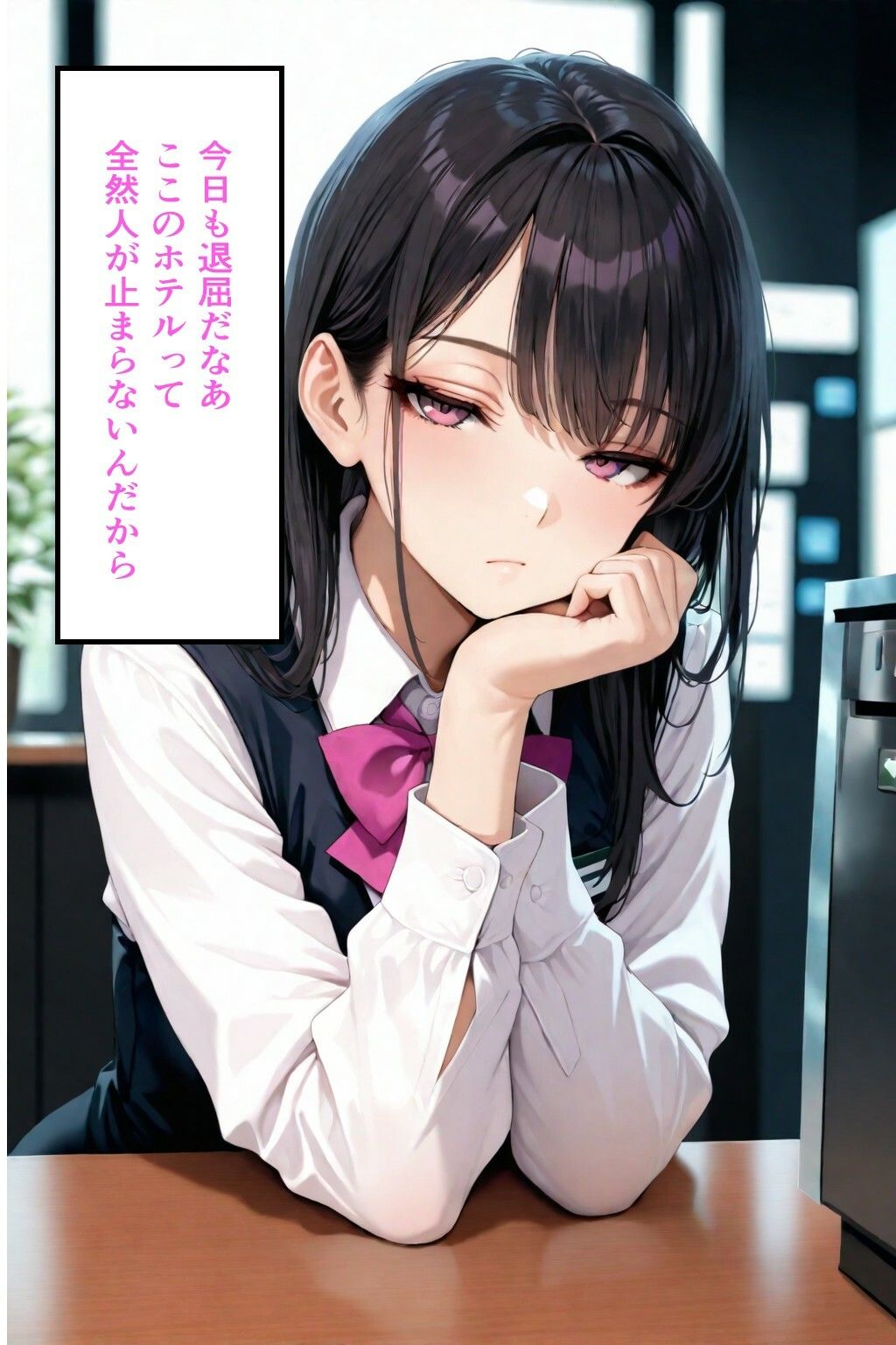 無気力受付嬢の’えっちな特別セックスサービス’ サンプル画像1