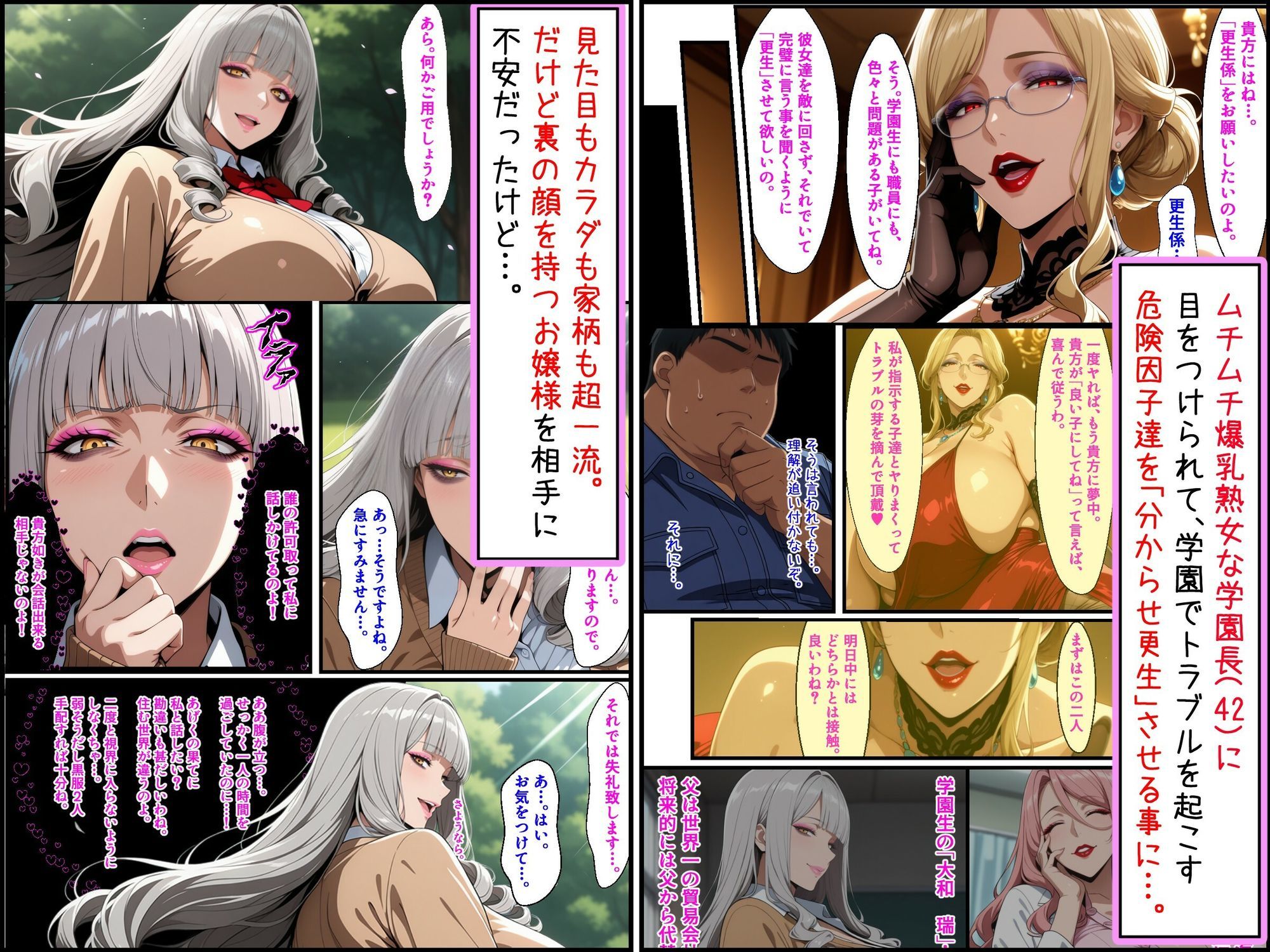 爆乳お嬢様もドスケベ熟女も特異体質で更生させる！学園長も先生もメイドも学園生も完堕ちさせてラブラブする話 サンプル画像3