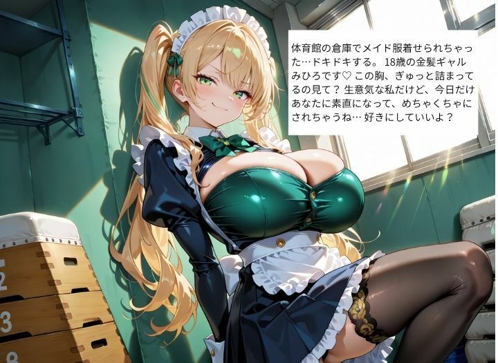 生意気な爆乳ギャルJKにメイド服を着させていいなりセックス サンプル画像5