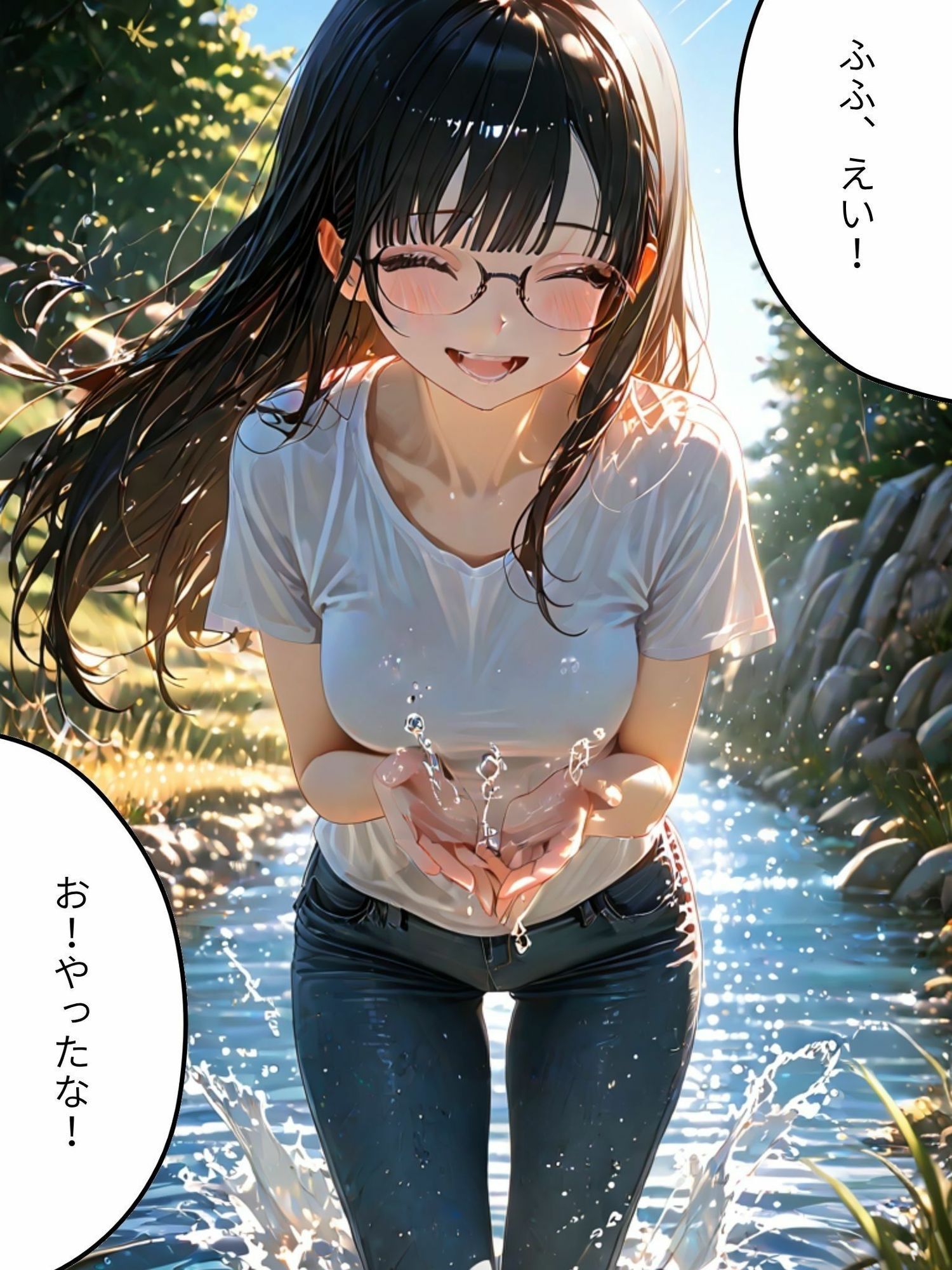 田舎のお姉さん、距離が近すぎる〜黒髪メガネのお姉さんに 優しく教え込まれる〜 サンプル画像1