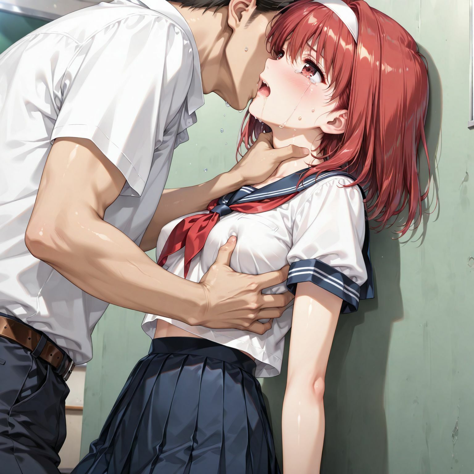 男子に犯●れた制服少女 サンプル画像2