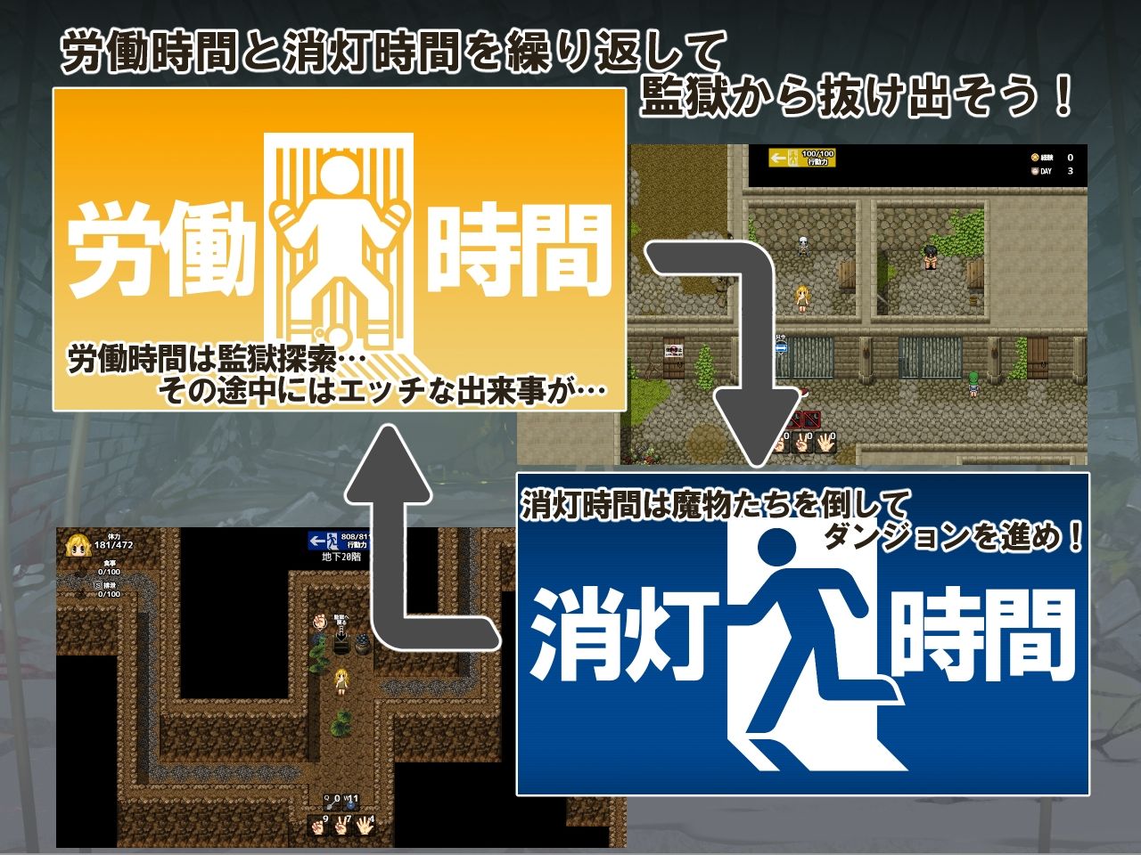 監獄脱出サバイバルRPG〜おいものじかん〜 サンプル画像6