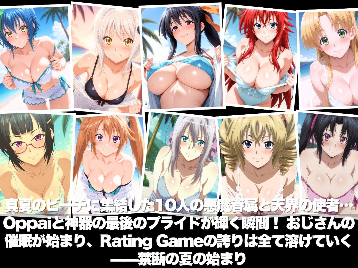 真夏の海辺で堕ちて  〜おじさんの虜になって妊娠するまで〜  ハイスク●ルD×D 編 サンプル画像1