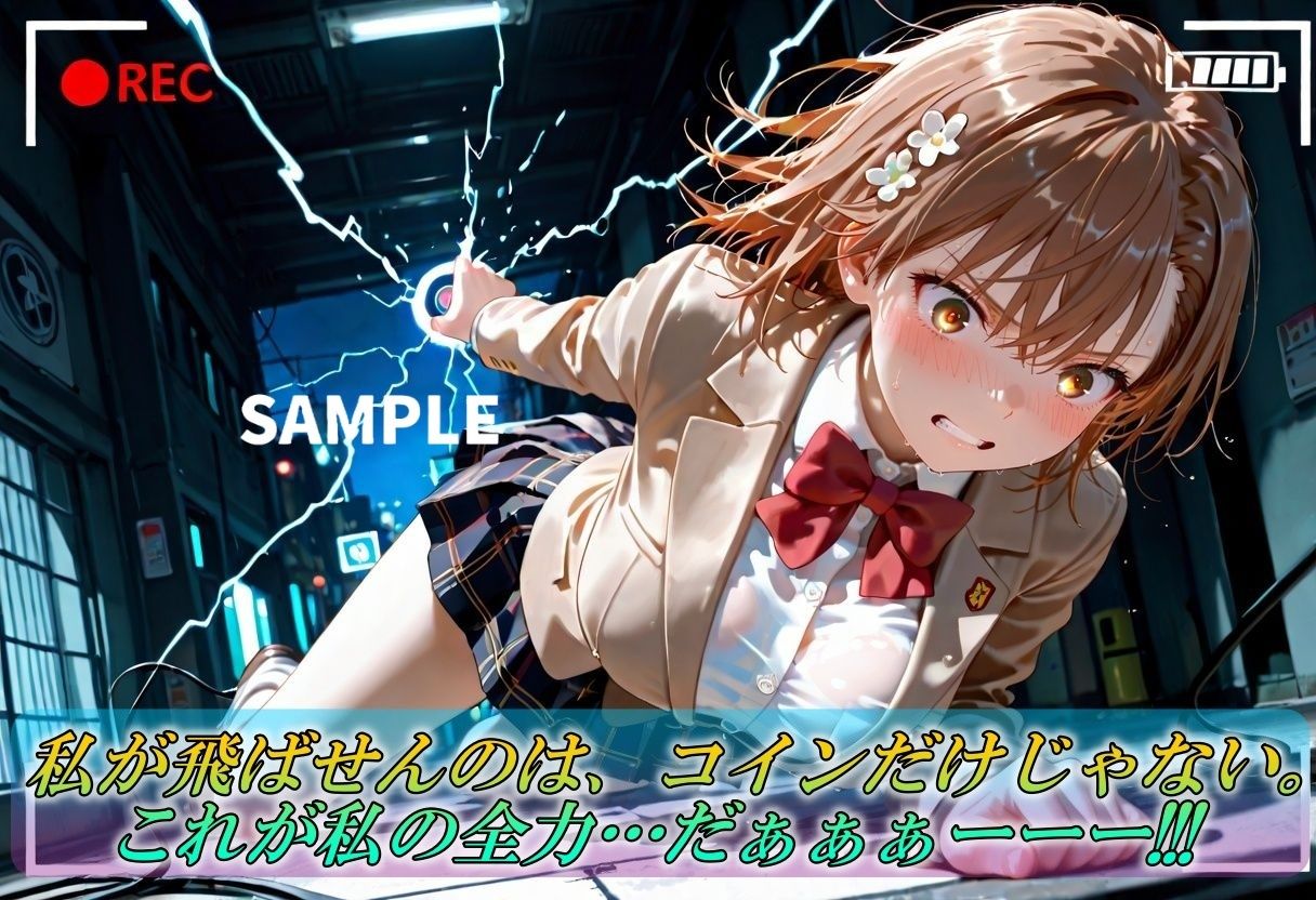 縄に締め付けられた巨乳 〜超電磁砲のプライドが溶ける瞬間〜 サンプル画像1