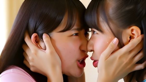 （ボイス有り）どちらが可愛いかの言い争いから鼻の高さを競い合うふたり。 サンプル画像2