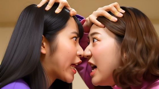 （ボイス有り）どちらが可愛いかの言い争いから鼻の高さを競い合うふたり。 サンプル画像4