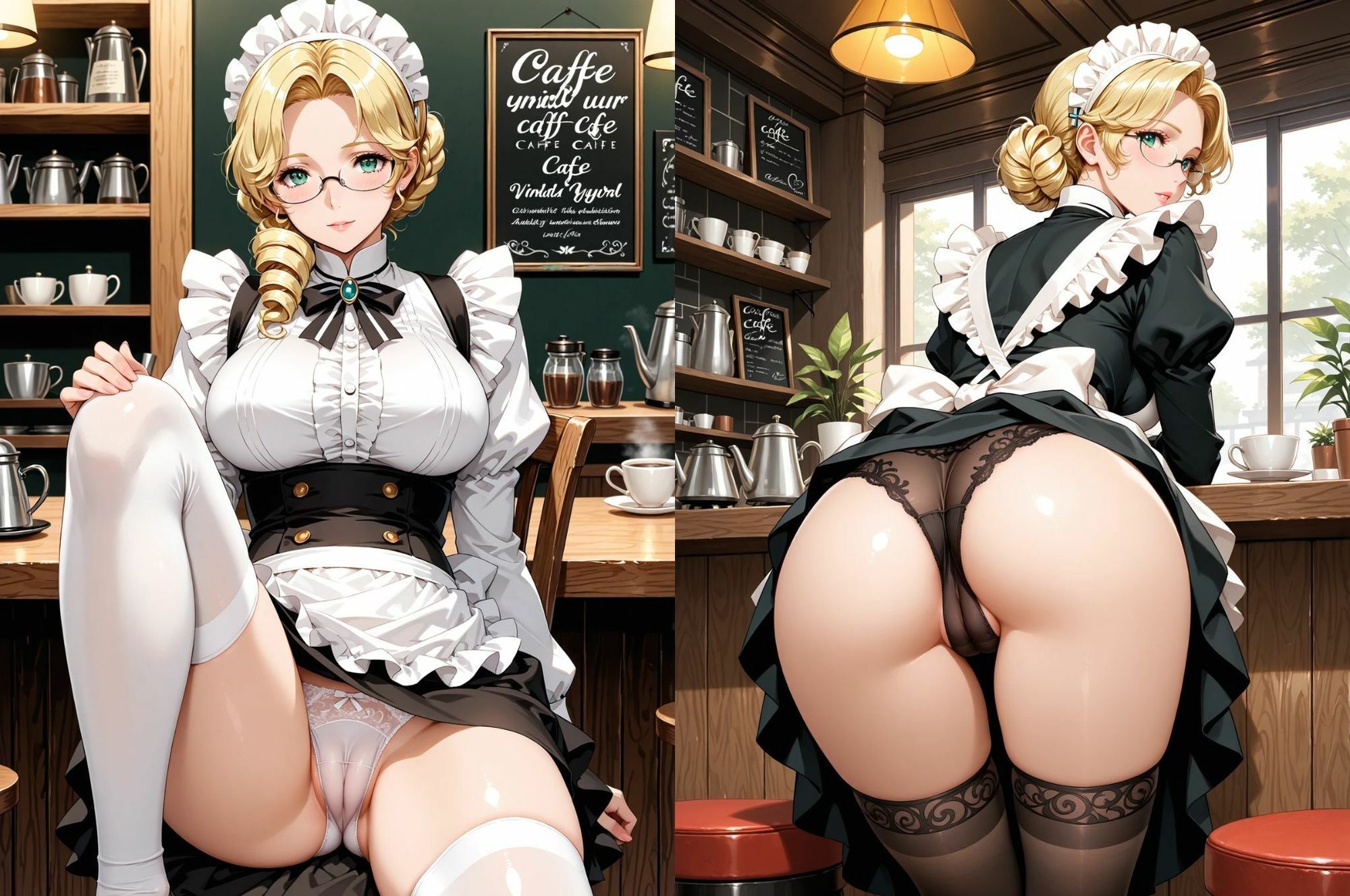 PANTY FETISH メイドカフェでパンティ見放題（はーと） サンプル画像6