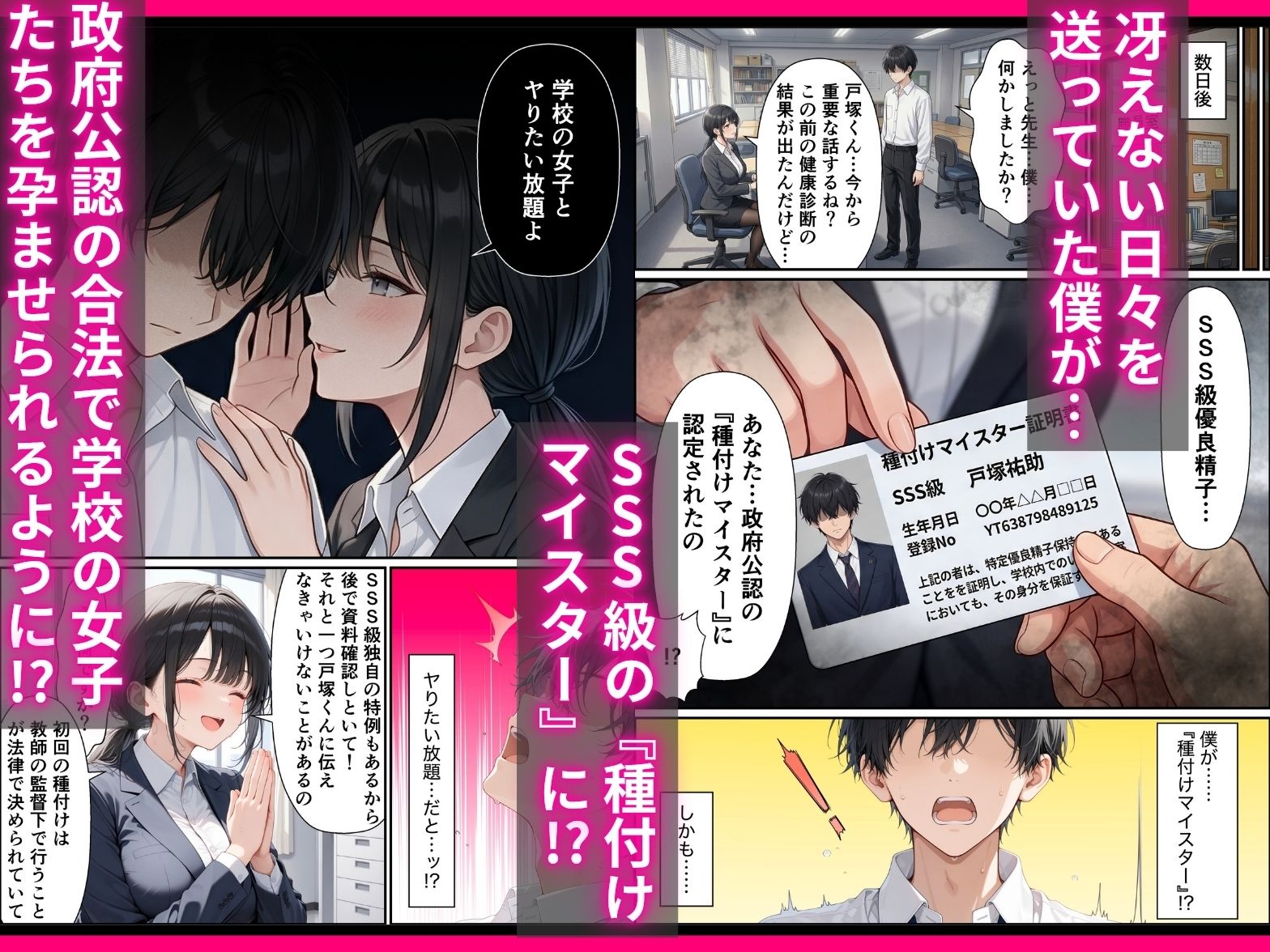 SSS級精子！？―政府公認種付けマイスターになった僕が性悪ギャルを指名する― サンプル画像2