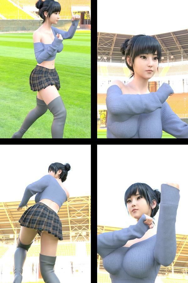 『理想の彼女を3DCGで作ります』から生まれたバーチャルアイドル「一ノ瀬廻里（いちのせめぐり）」の読者モデル風写真集:Model2026_01 サンプル画像1