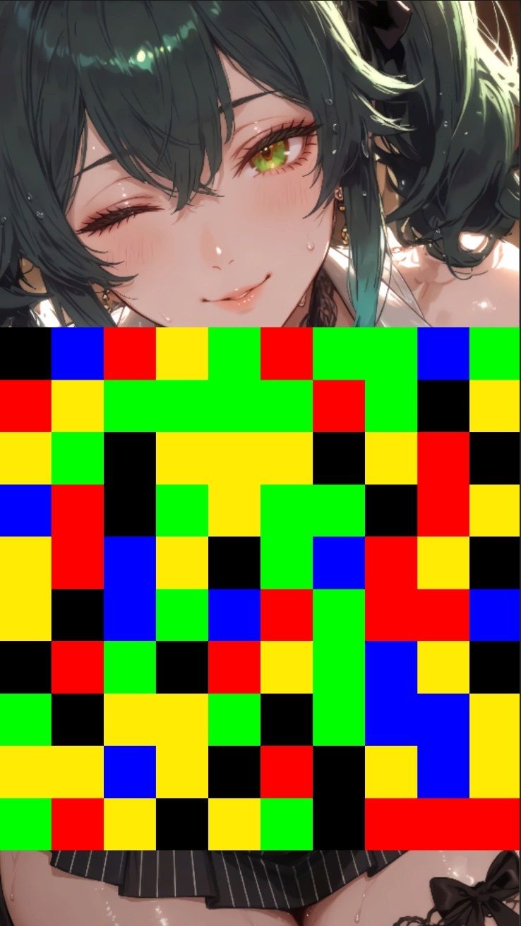 【 シームレス動画・着エロに特化！】もざ消し！ パート3 〜モザイク風ブロックをなぞって消す爽快パズルゲーム〜 サンプル画像3