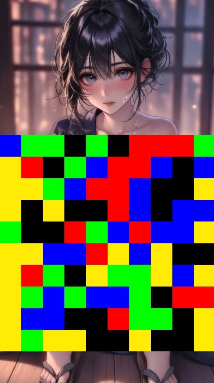 【 シームレス動画・着エロに特化！】もざ消し！ パート3 〜モザイク風ブロックをなぞって消す爽快パズルゲーム〜 サンプル画像4