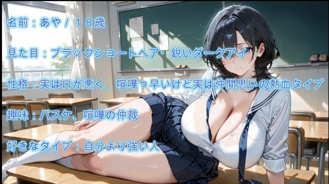 【120FPS】ボーイッシュでクールな爆乳JKをハメまくりメス堕ちセックス サンプル画像1