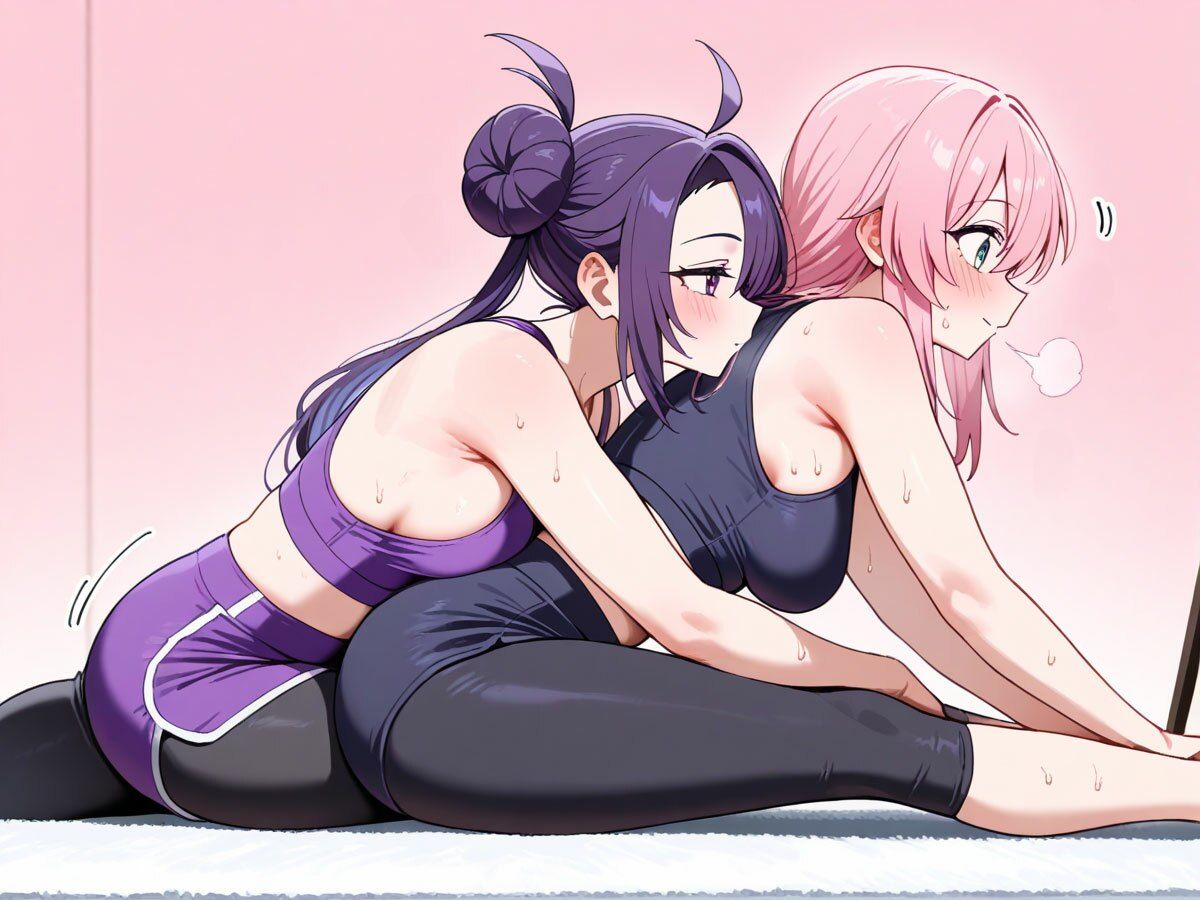 【NTR 百合】巨乳ヨガインストラクターに新妻を寝取られ調教された件 サンプル画像5