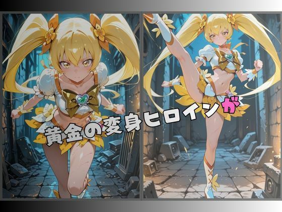 【R-18】拘束された黄金の変身ヒロイン サンプル画像1