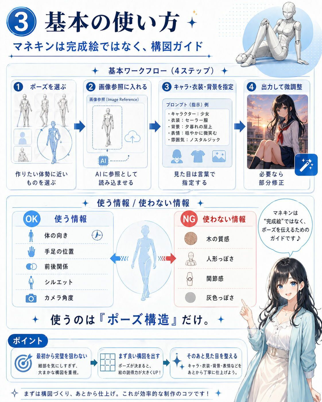 【メガ盛り500枚】意外に使える！？ えちえちポーズ集Vol.2 〜商用OK・モザイク済マネキン線画素材〜 サンプル画像7
