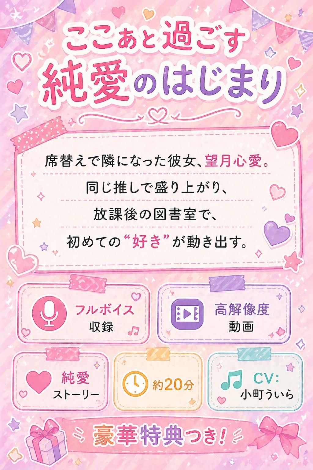 【処女喪失】黒髪清楚な彼女と、純愛はじめての夜 〜望月心愛、’好きだから、ぜんぶあげたい’〜 サンプル画像1