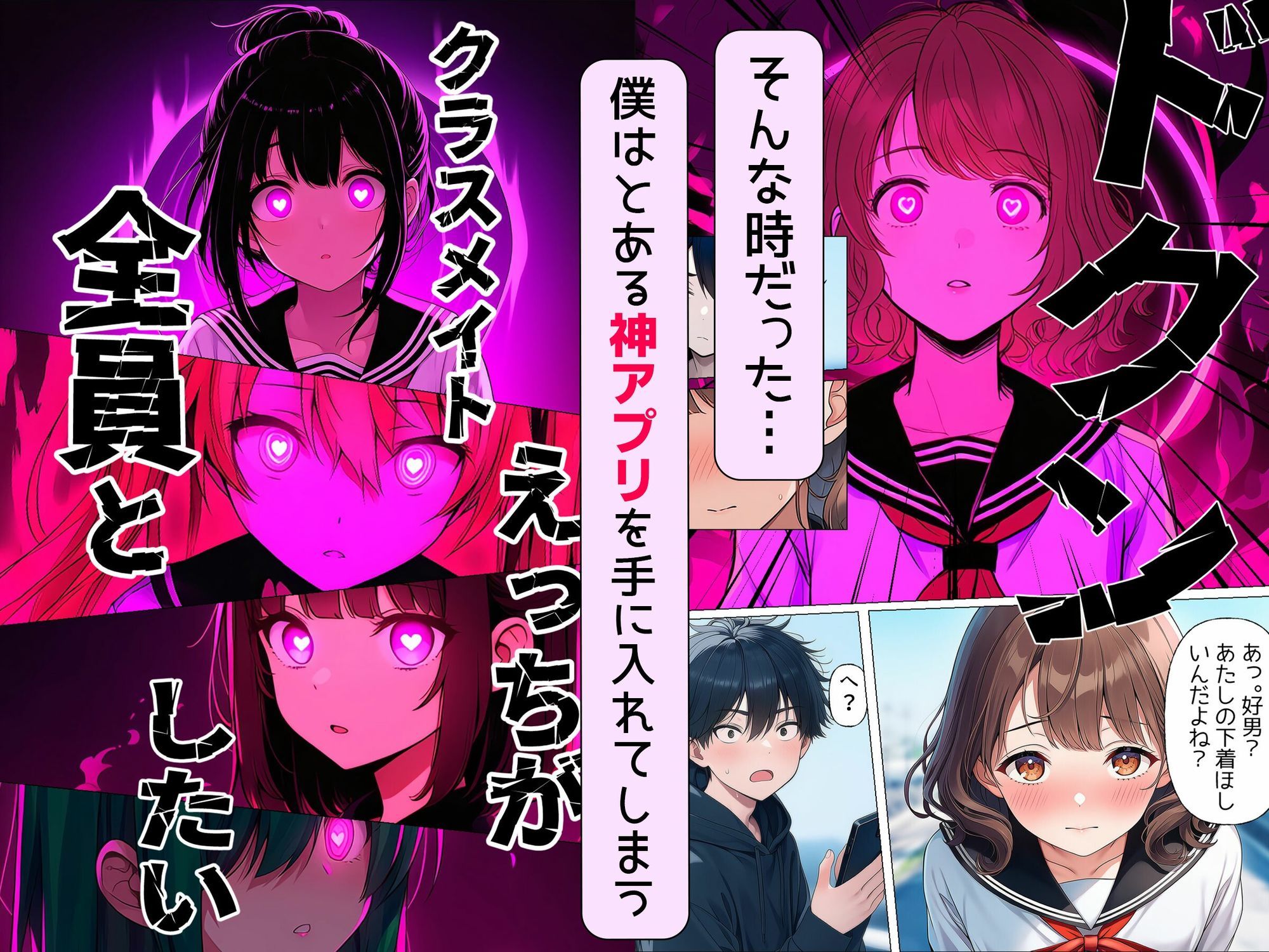 【漫画】僕が神アプリを使って女子全員とやっちゃった話 サンプル画像3