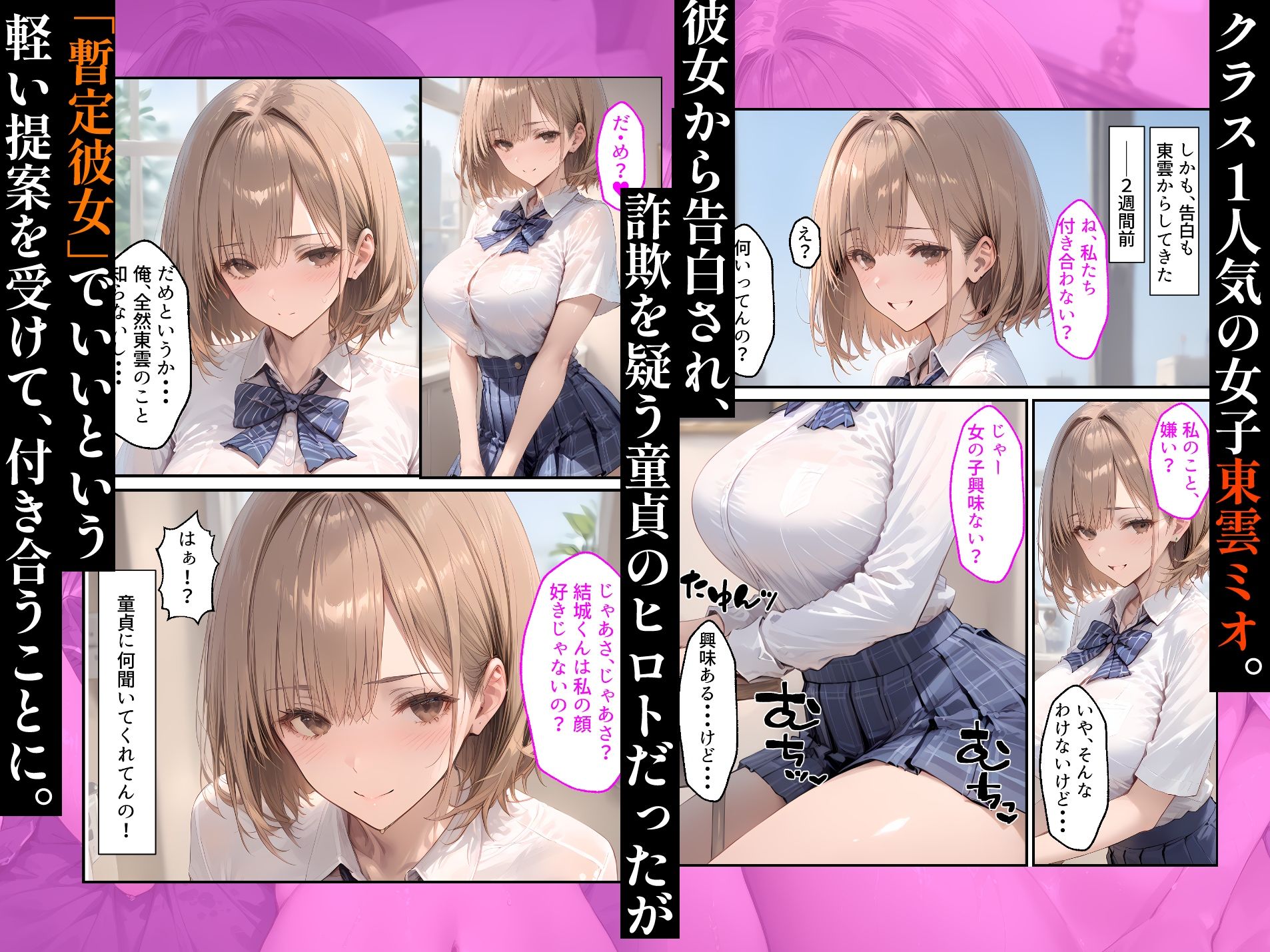 【漫画】幼なじみとの浮気で人生初セックスしたら、嫉妬した彼女の中出しおねだりが止まらない話 サンプル画像2