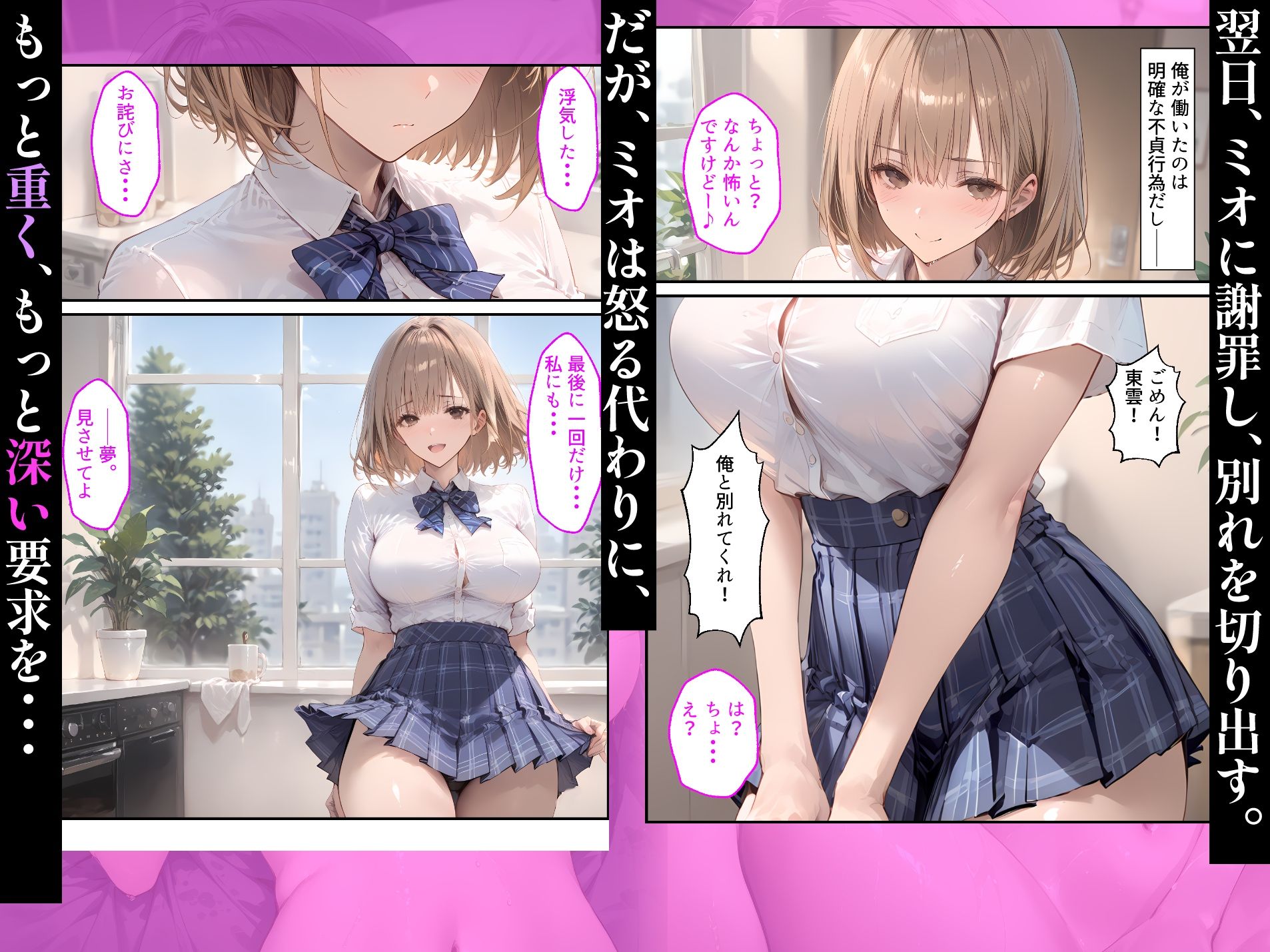【漫画】幼なじみとの浮気で人生初セックスしたら、嫉妬した彼女の中出しおねだりが止まらない話 サンプル画像7