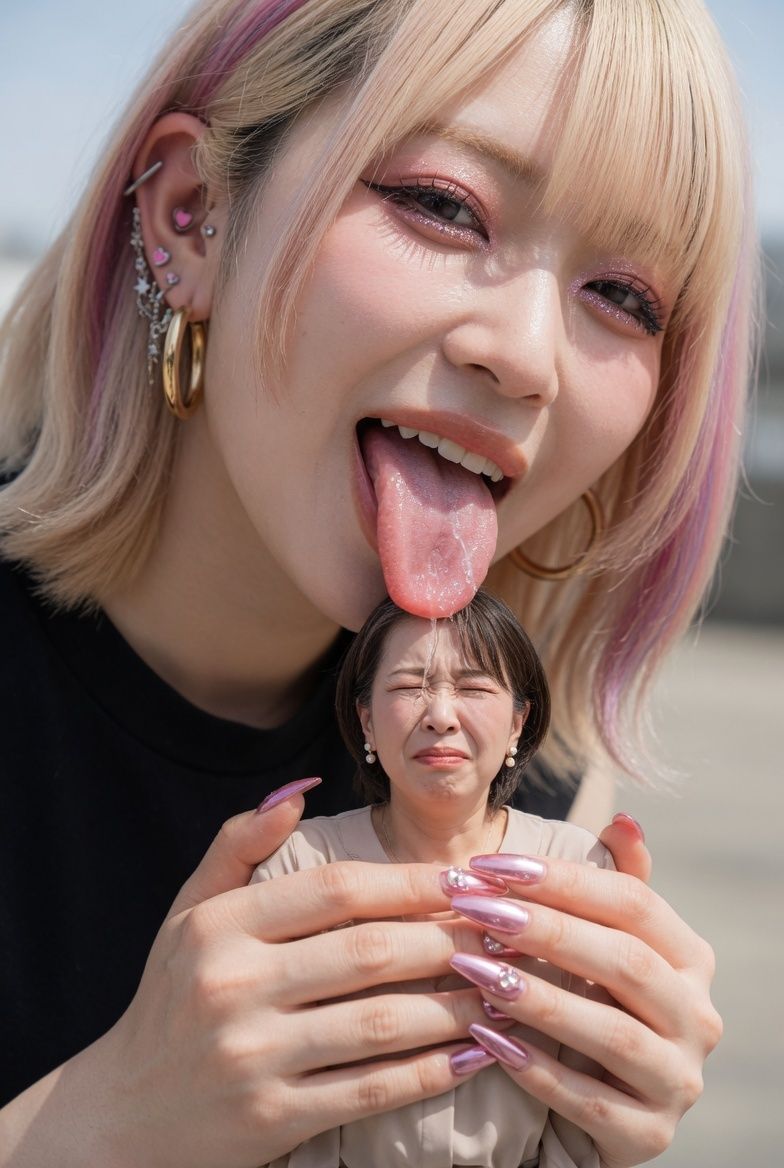 【舌フェチ特化】巨女の濃厚ベロキス〜小さなあなたを舐め尽くす〜 サンプル画像3
