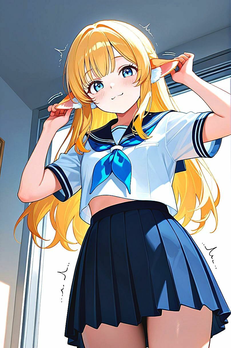 けもみみ？？ラボ  理性崩壊〜制服、水着のけもみみたち〜 サンプル画像1