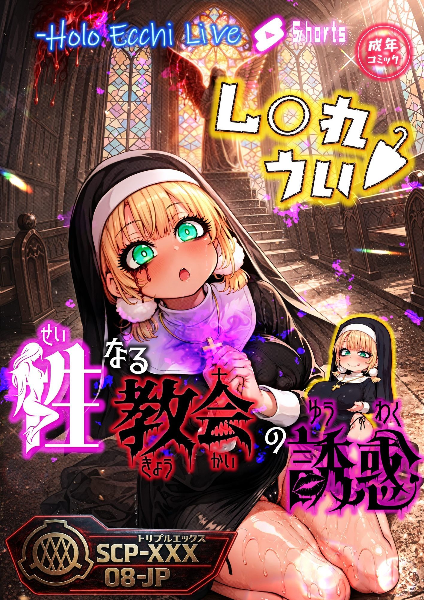 ほろえっちらいぶ し◯れうい 性なる教会の誘惑 SCP-XXX-08-JP サンプル画像1