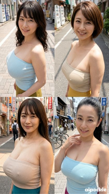 アラフォー熟女の爆乳、徹底的に揉みしだくっ！（路上チューブトップ編） サンプル画像4