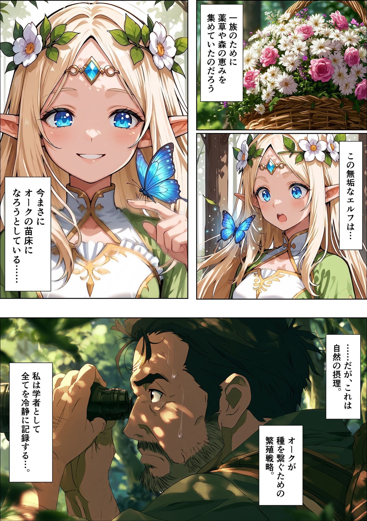オークの種付け調査記録 〜エルフを妊娠させるまで〜 サンプル画像6