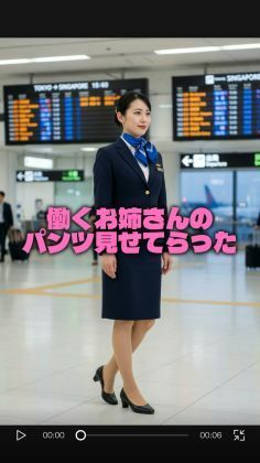キャビンアテンダントさんのパンツ見せてもらったw サンプル画像1