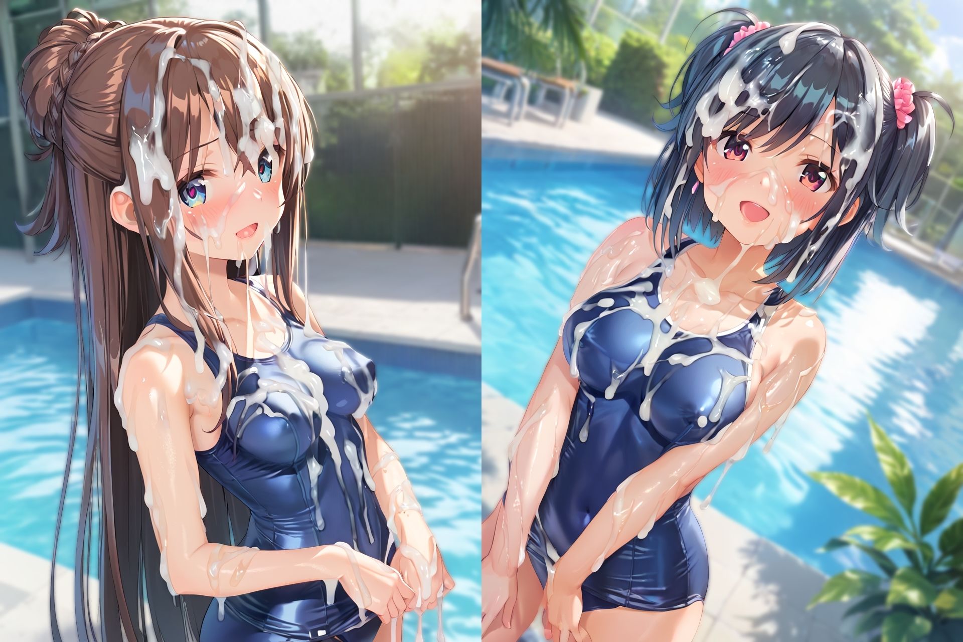 スク水ぶっかけCG集3 サンプル画像2