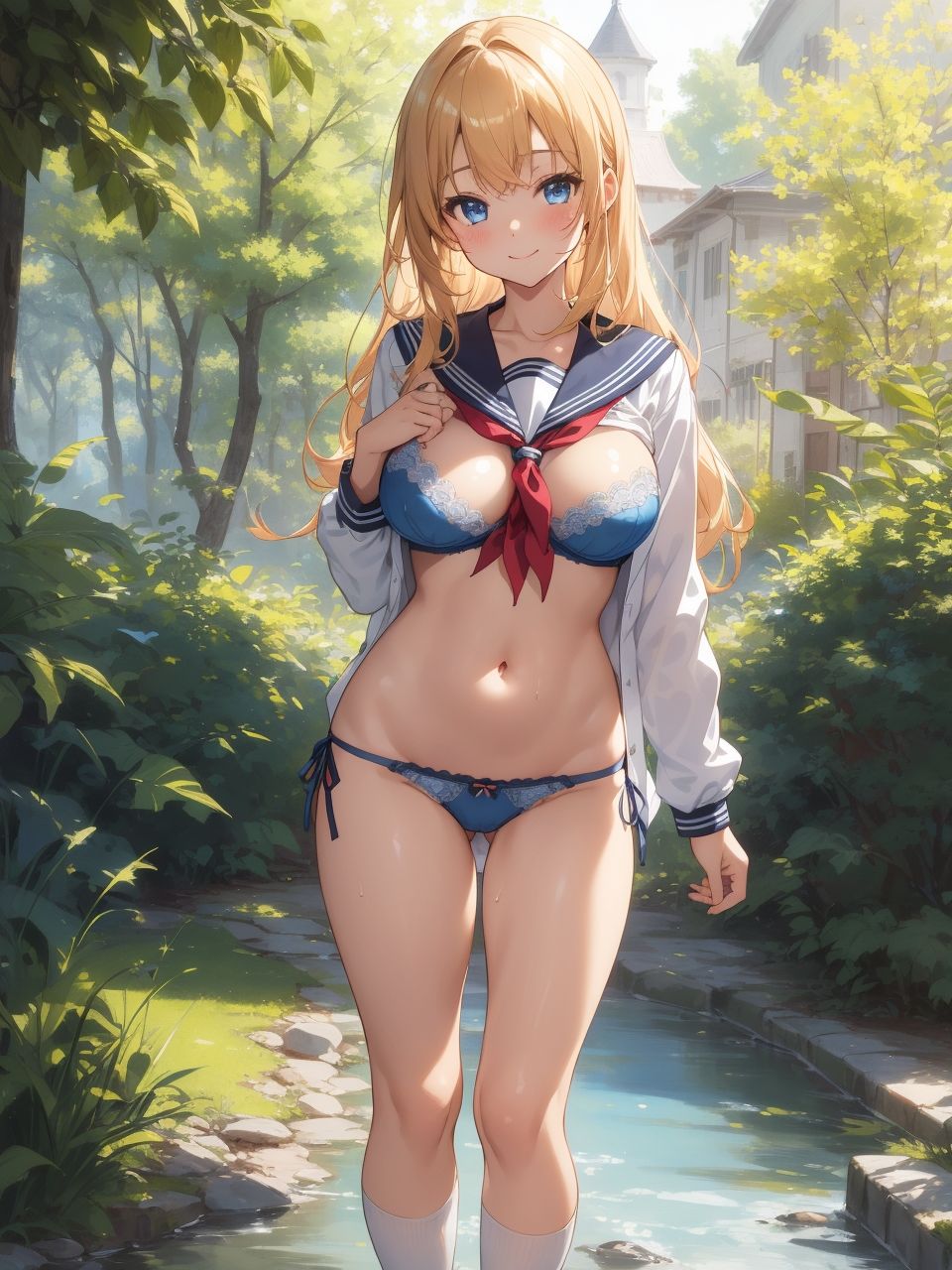 セーラー服が似合う美少女〜AIイラスト集〜 サンプル画像2