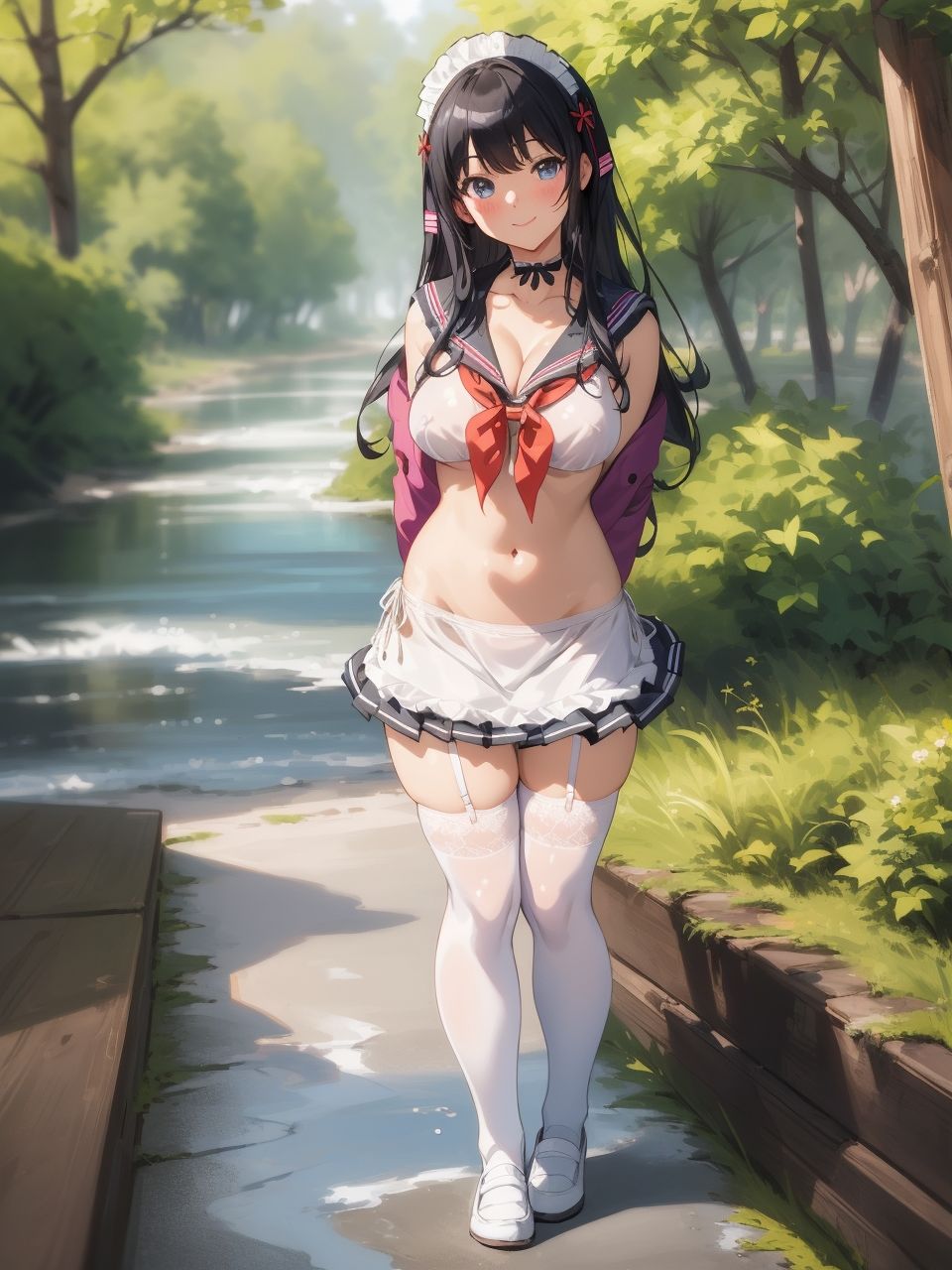 セーラー服が似合う美少女〜AIイラスト集〜 サンプル画像4