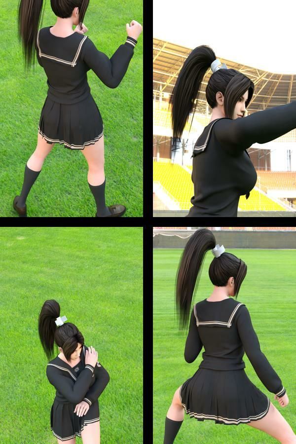 元祖格闘家ヒロインにしてバーチャルアイドル「不知火舞（しらぬいまい）」の女子学生風写真集:Seifuku_01 サンプル画像1