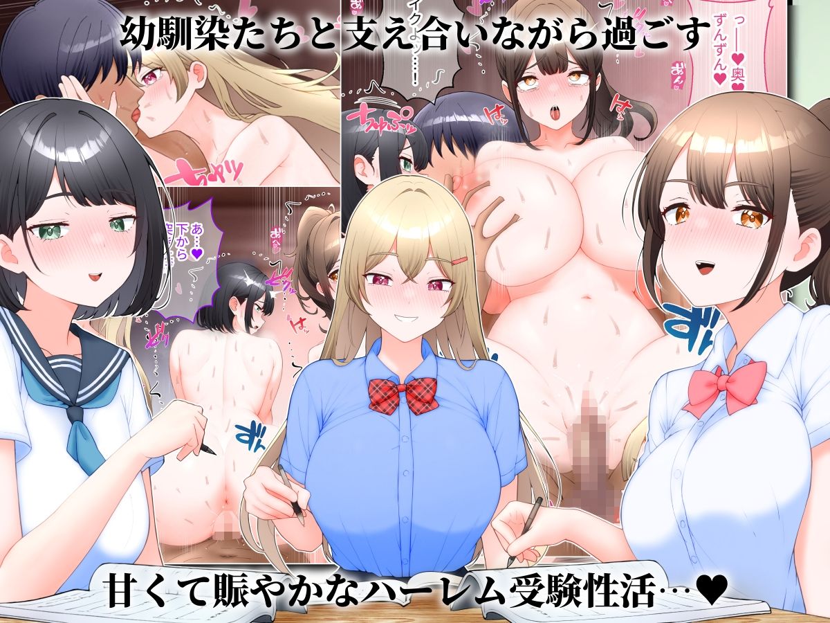 受験勉強してたら幼馴染ハーレムになった話。 サンプル画像5
