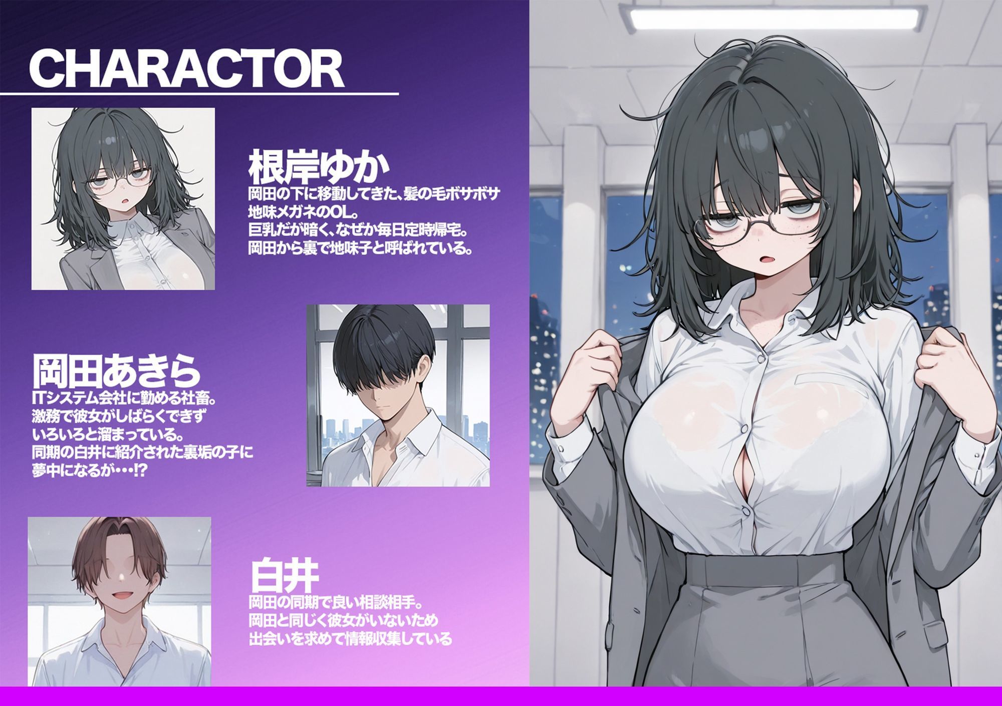 地味ブスな爆乳後輩は実は人気裏垢配信者！？俺専用になり社内でハメ倒した話 サンプル画像1