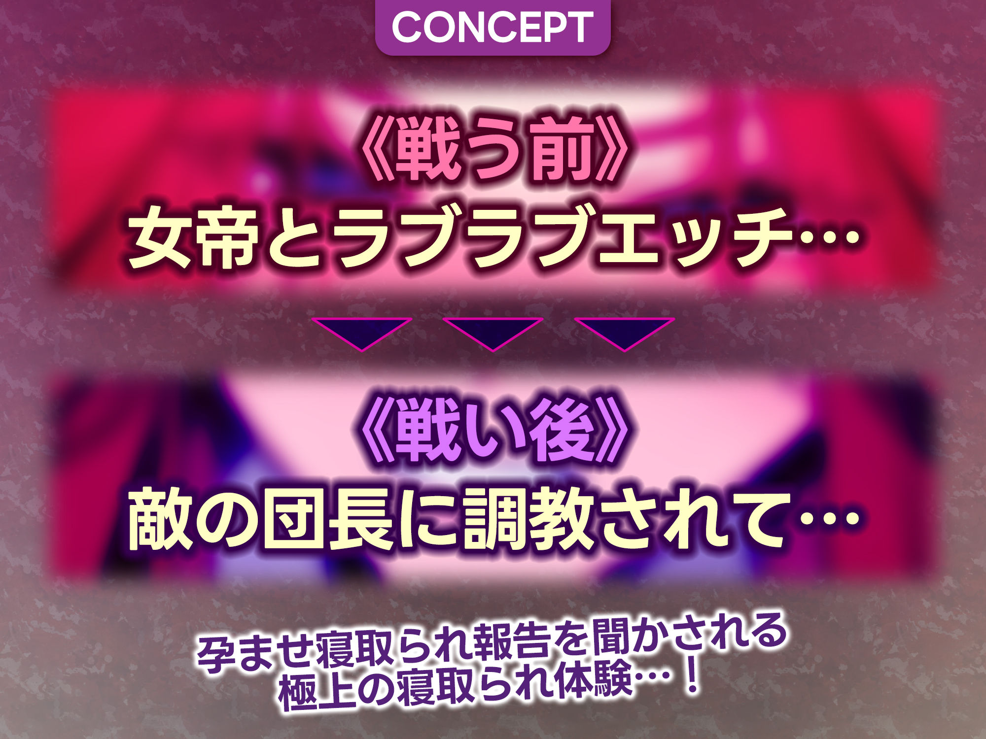 女帝失格〜《戦う前》あなたのちんぽにベタ惚れ→《戦い後》孕ませ寝取られ報告〜 サンプル画像2