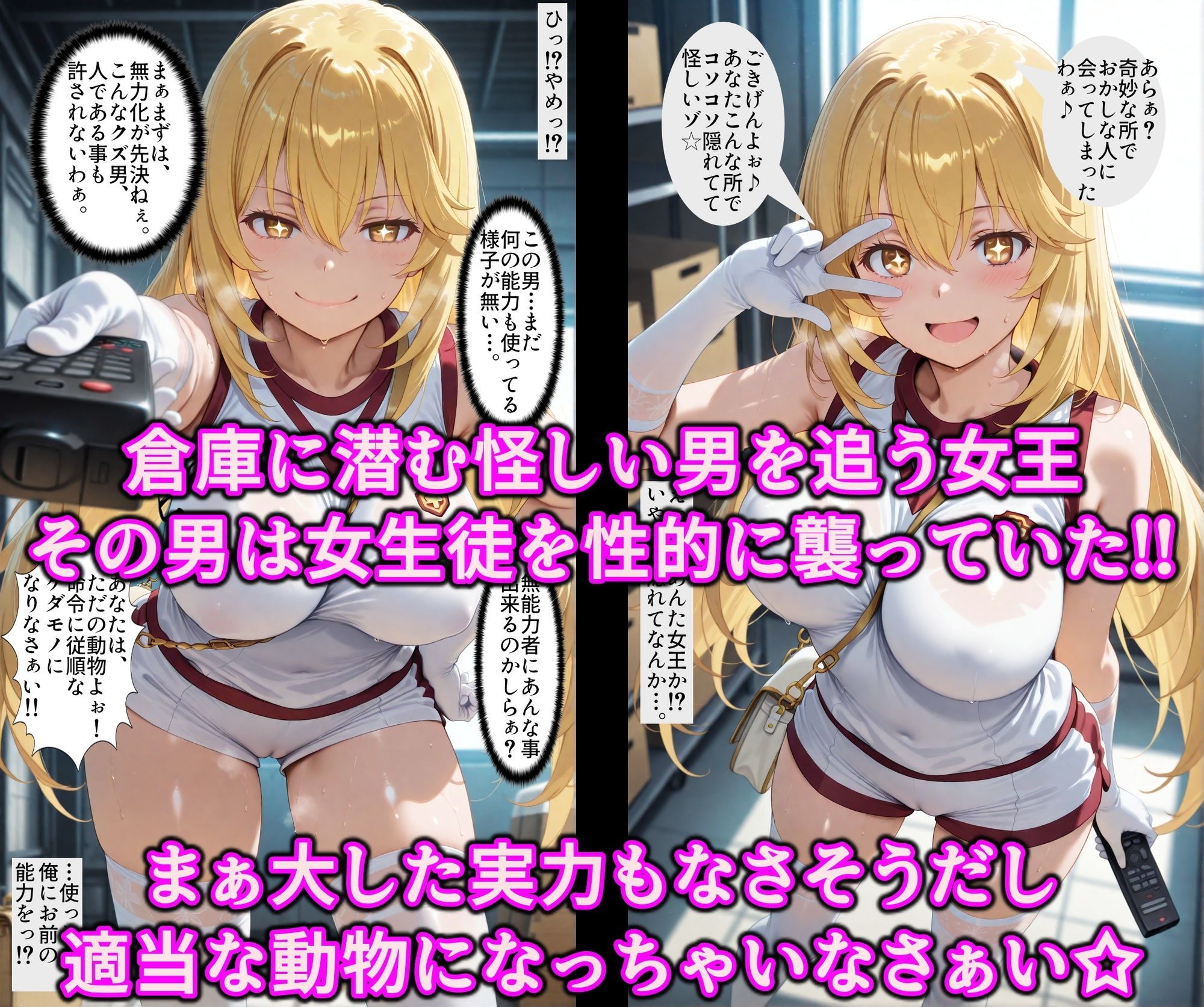 女王を逆洗脳で絶対服従の発情ネコ化！能力反射でエロい体の女王をマゾ洗脳♪何されてもアヘる俺専用の淫乱ペット サンプル画像2