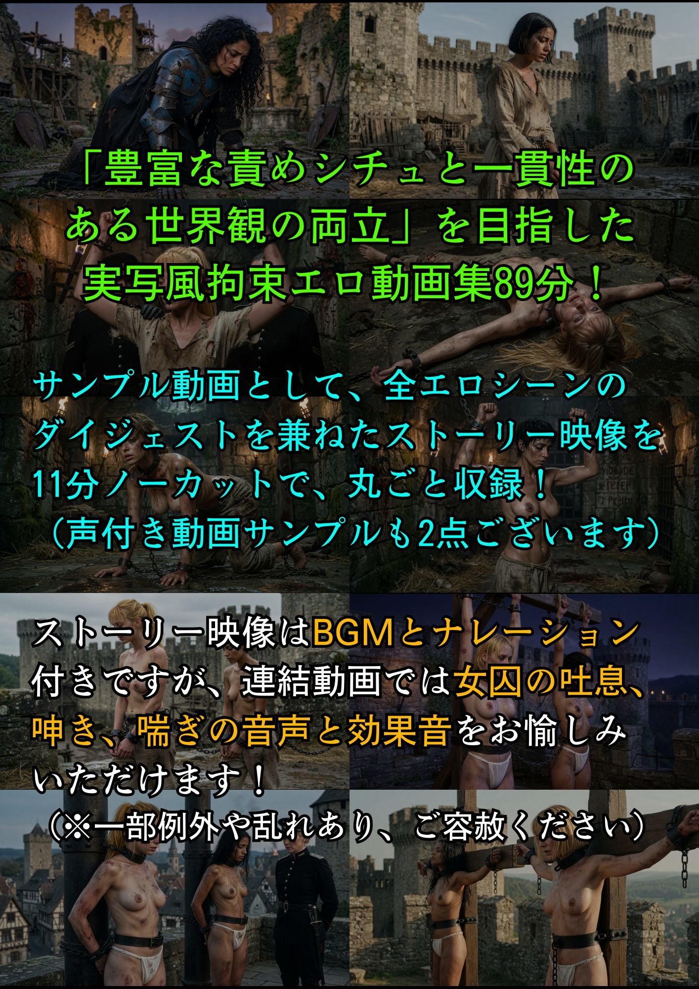 実写風拘束責めショート動画集  The Captive Stories 04  ラースタッド近衛騎士団の末路 サンプル画像1