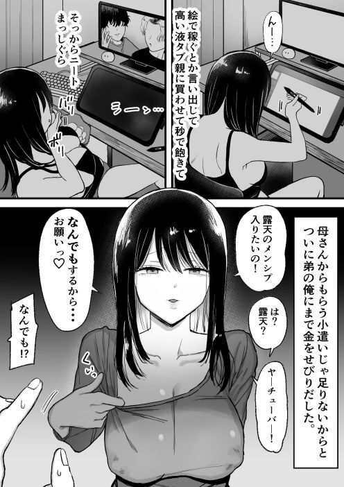 巨乳ニート姉月額2万でハメ放題 サンプル画像2