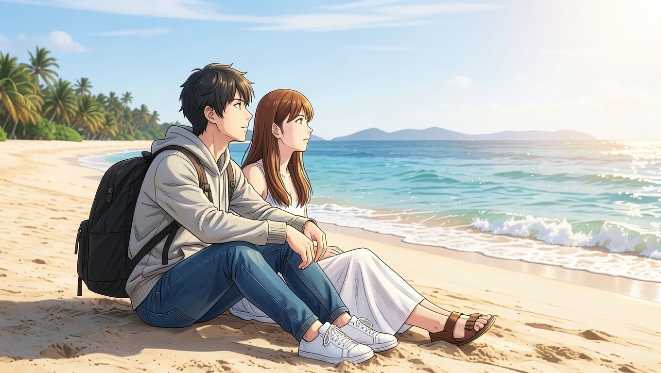 彼氏と裸で開放的になりたくて無人島をレンタルしてみた サンプル画像1