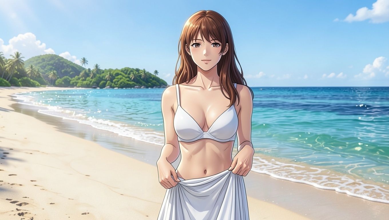 彼氏と裸で開放的になりたくて無人島をレンタルしてみた サンプル画像2