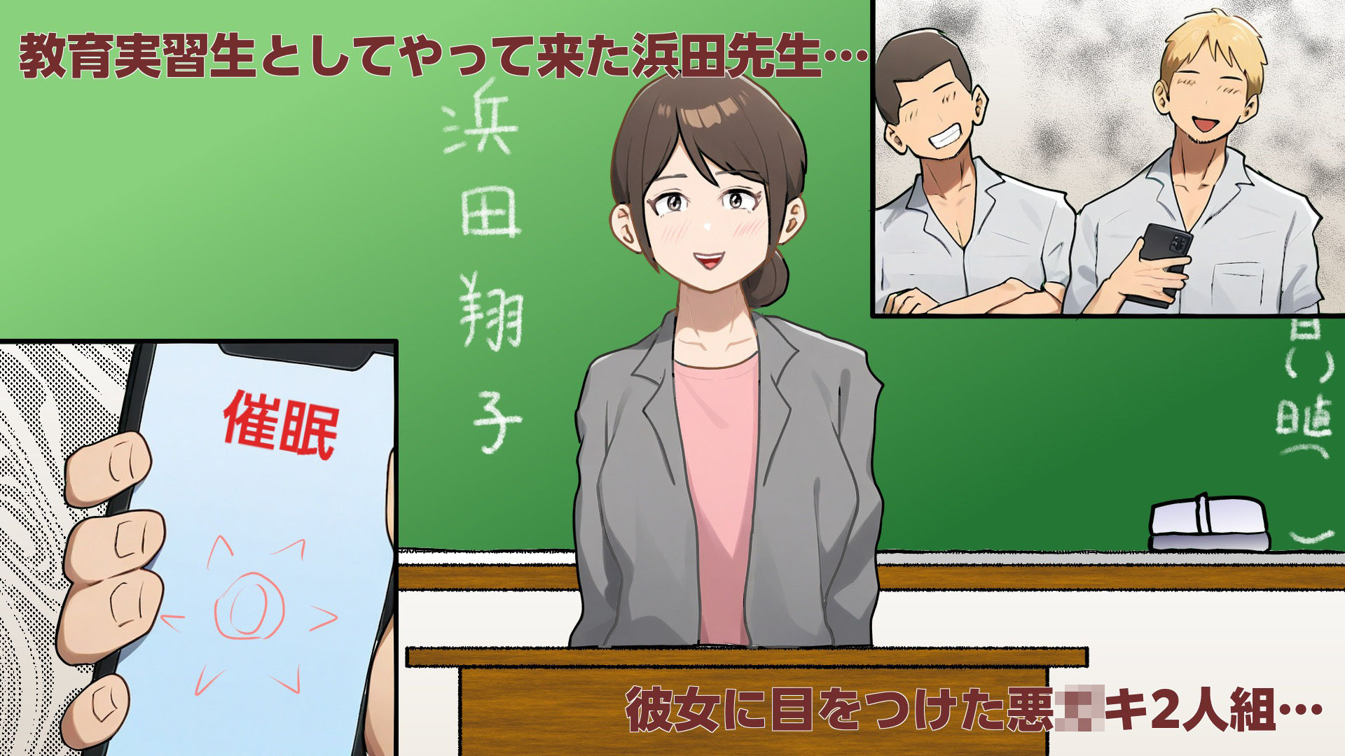教育実習生JDを催○アプリで肉オナホ化 サンプル画像1