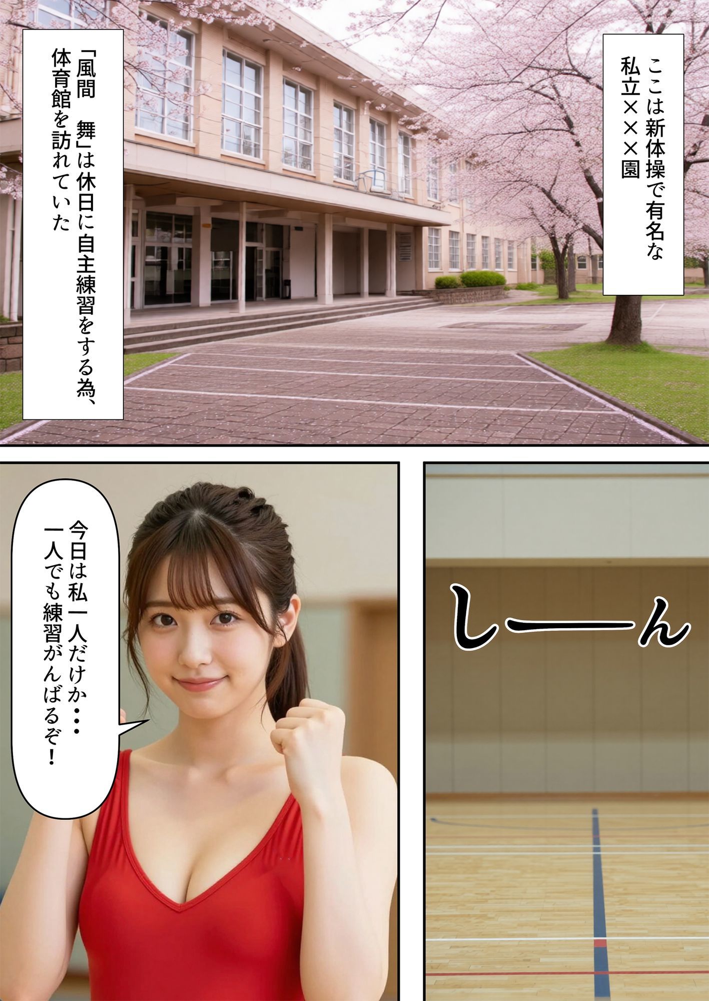 新体操、セクハラコーチの個人レッスン サンプル画像1