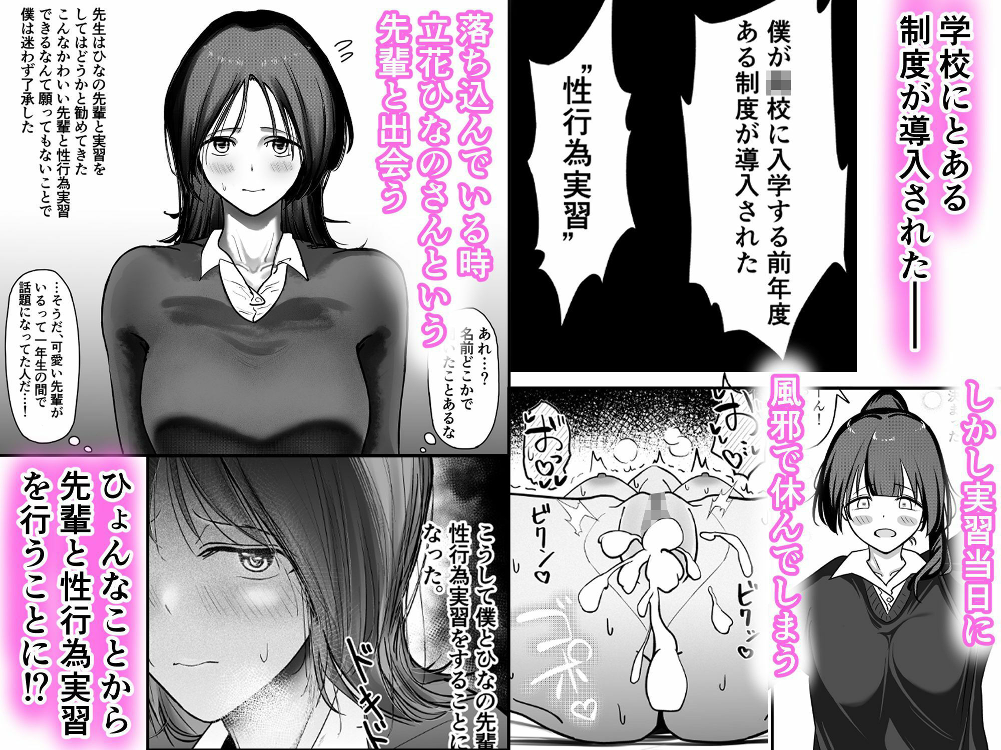 最初は緊張で話もできなかった先輩が童貞君の中出しを許しちゃう話 サンプル画像1