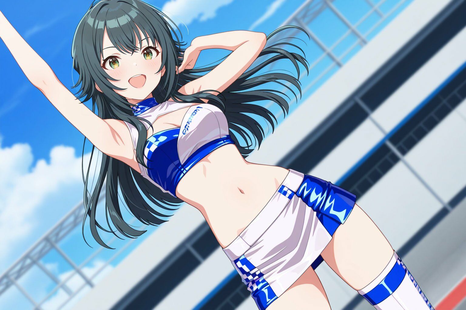 月村●毬  レースクイーン姿でキモおじ強●種付け サンプル画像1