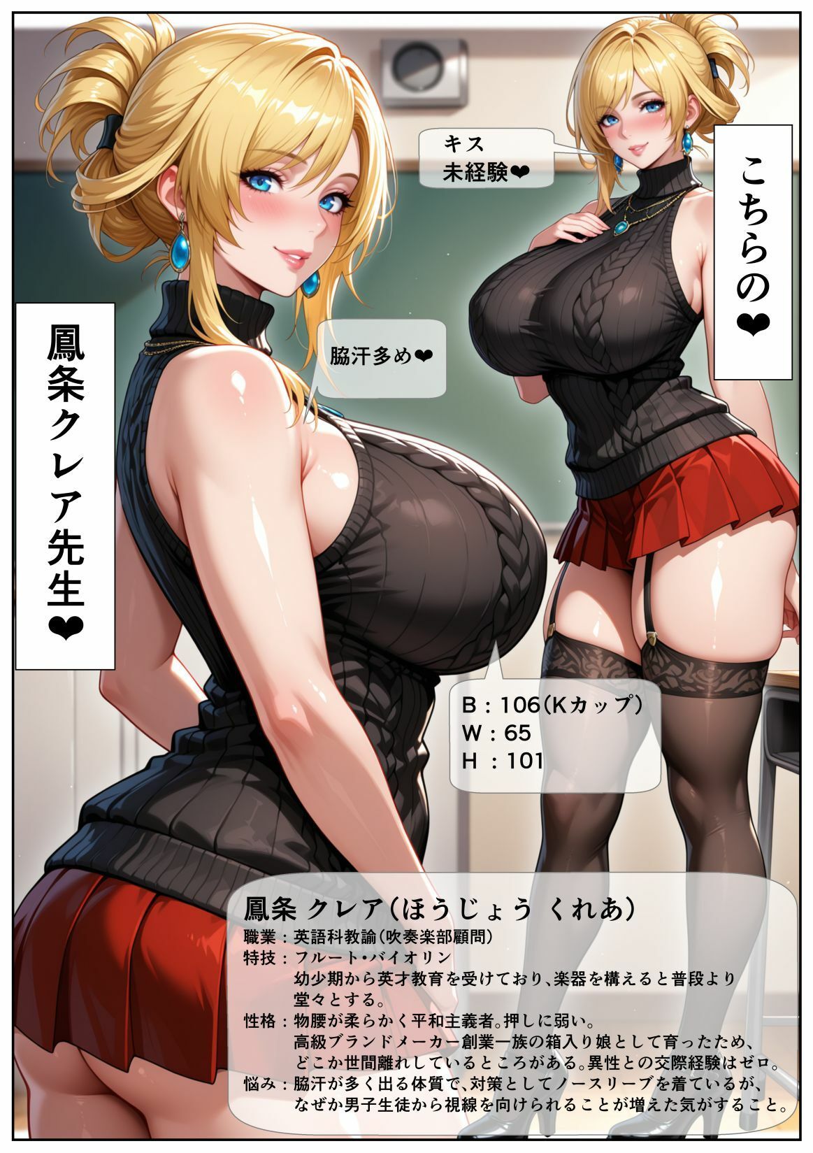 極上エロボディ先生を催●アプリで常識改変して自分専用のオナホにする話〜鳳条クレア先生編〜 サンプル画像3